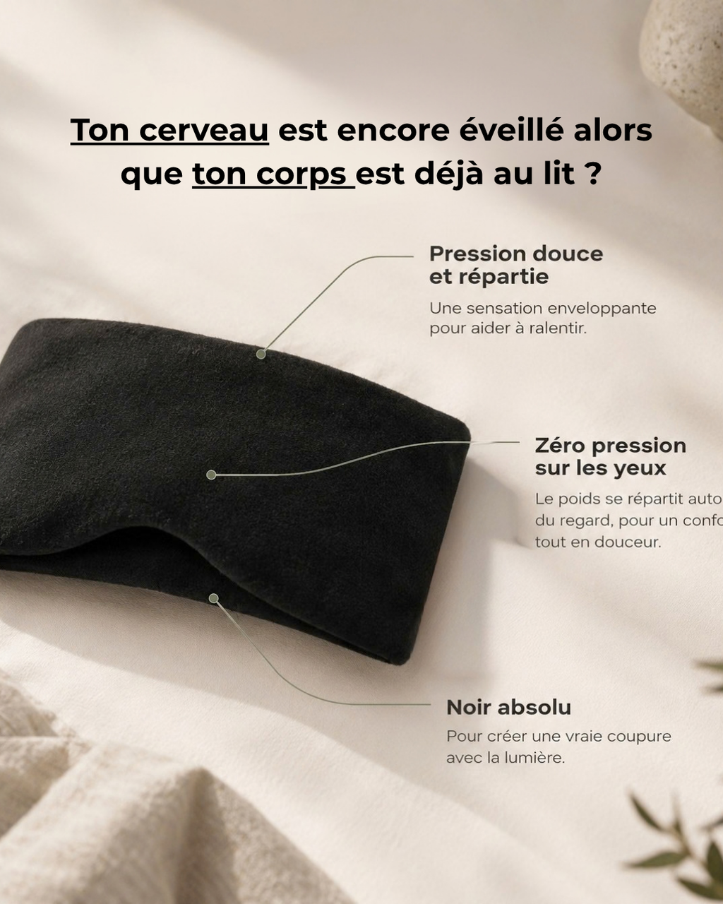 Masque lesté Bonne nuit Madame